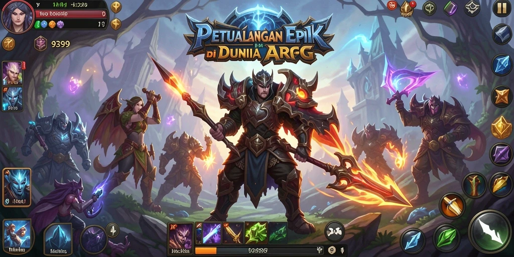 Tampilan seru gameplay ARPG di 9399 dengan pertempuran mendebarkan.