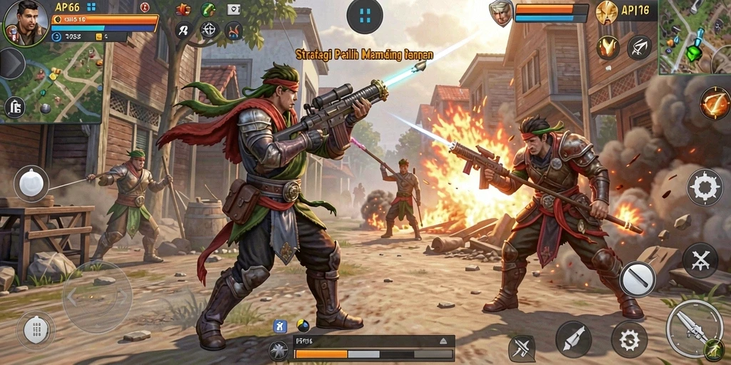 Tampilan menarik dari gameplay strategi API66 yang mendebarkan.