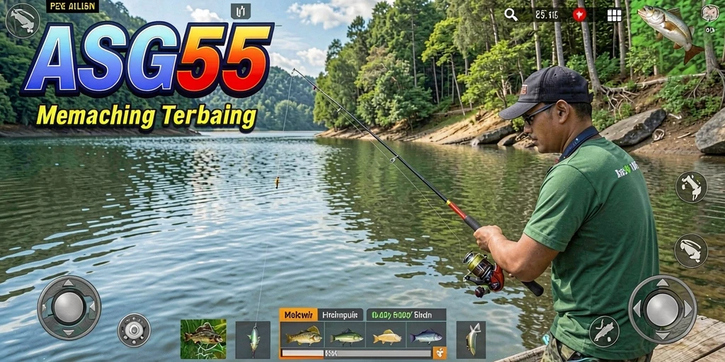 Tampilan gameplay ASG55 yang menakjubkan saat memancing.