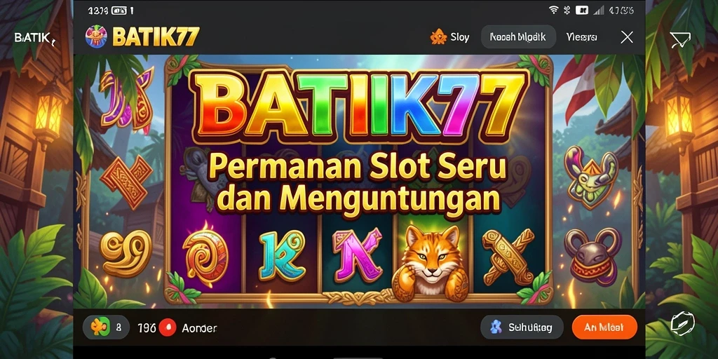 Tampilan gameplay seru dari game Slot BATIK77.