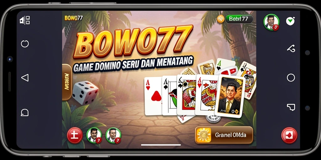 Tampilan gameplay menarik dari BOWO77 saat bermain Domino.