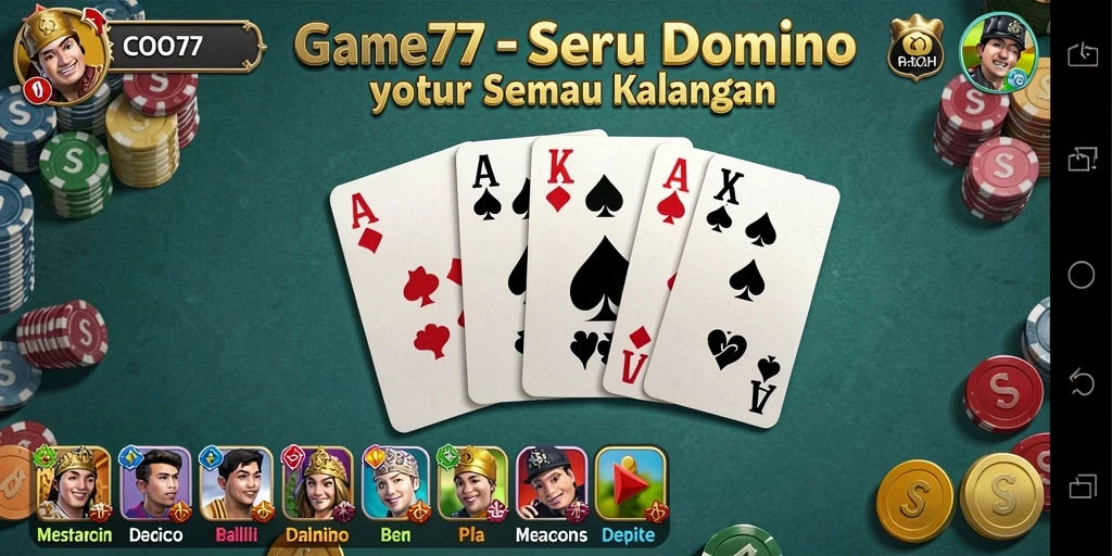Tampilan gameplay Domino yang menarik dan penuh tantangan.