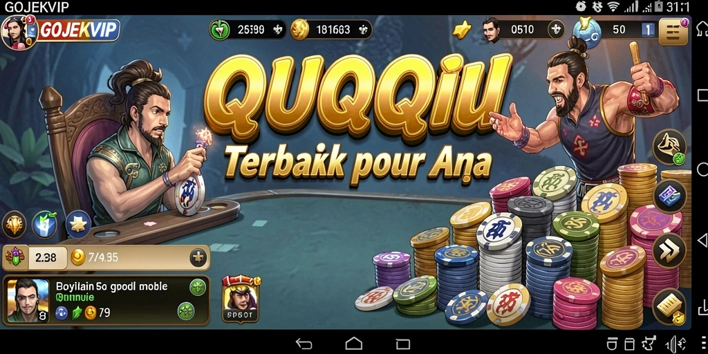 Screenshot gameplay seru dari GOJEKVIP yang menampilkan aksi QiuQiu.