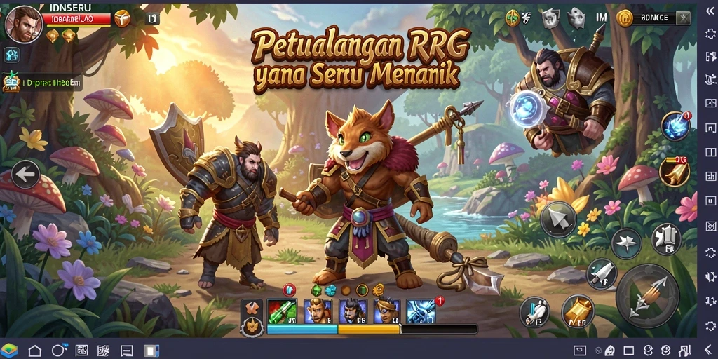 Tangkapan layar menunjukkan gameplay RPG yang epik dan menantang.