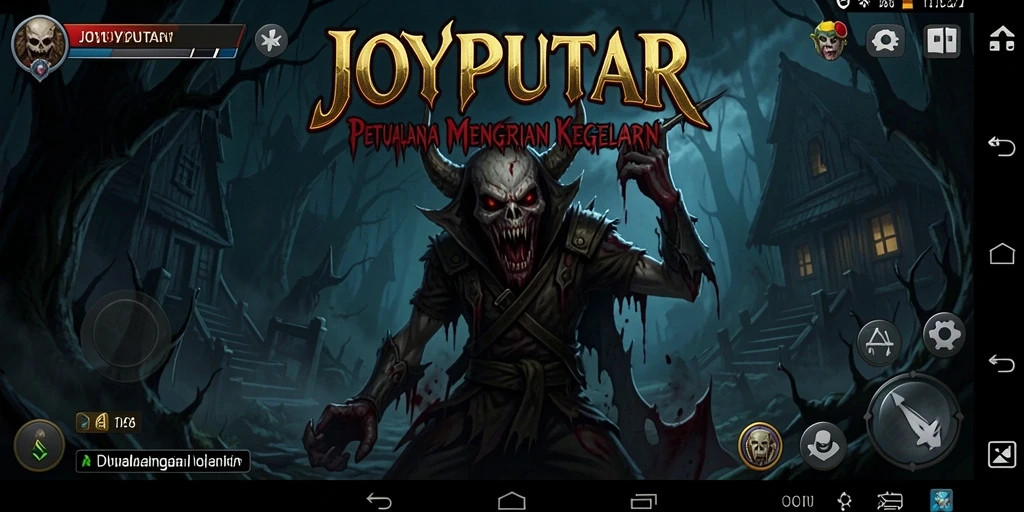 Screenshot gameplay <strong>JOYPUTAR</strong> menampilkan suasana Horror yang mencekam.