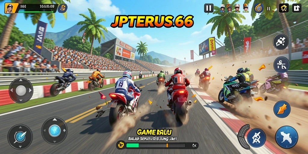 Tampilan gameplay menarik dari JPTERUS66 saat balapan.