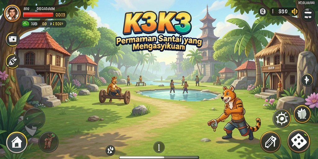 Tampilan gameplay K3K3 yang seru dan menyenangkan.