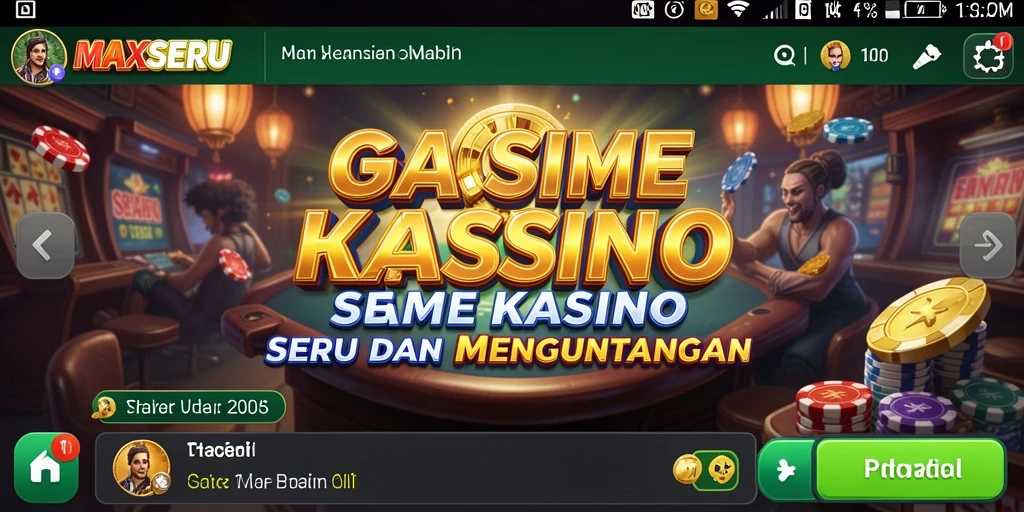 Tampilan menarik dari gameplay MAXSERU yang seru dan mendebarkan.