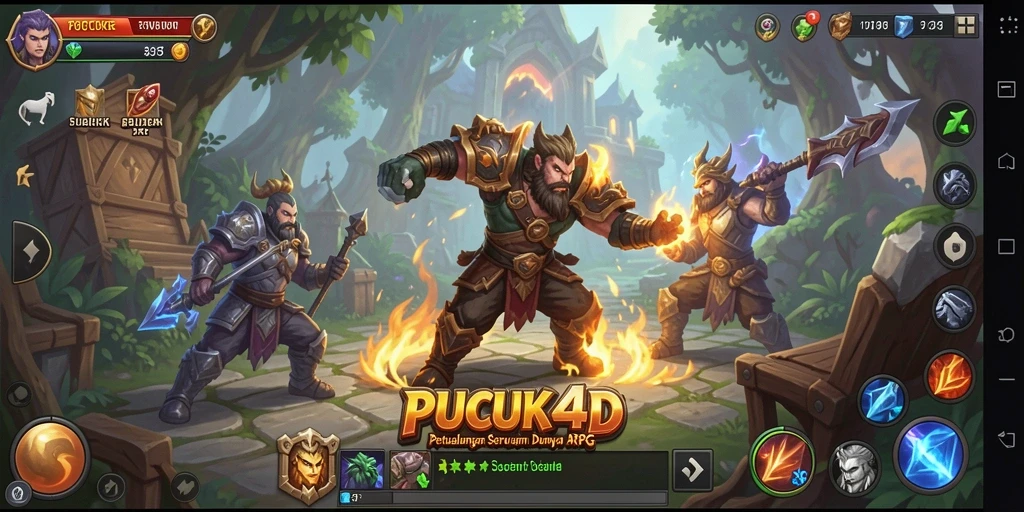 Screenshot menarik dari gameplay menarik PUCUK4D.