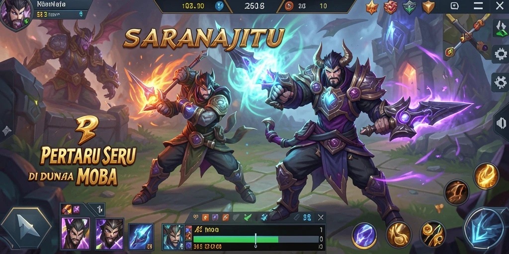 Screenshot gameplay <strong>SARANAJITU</strong> yang menampilkan aksi pertarungan seru.